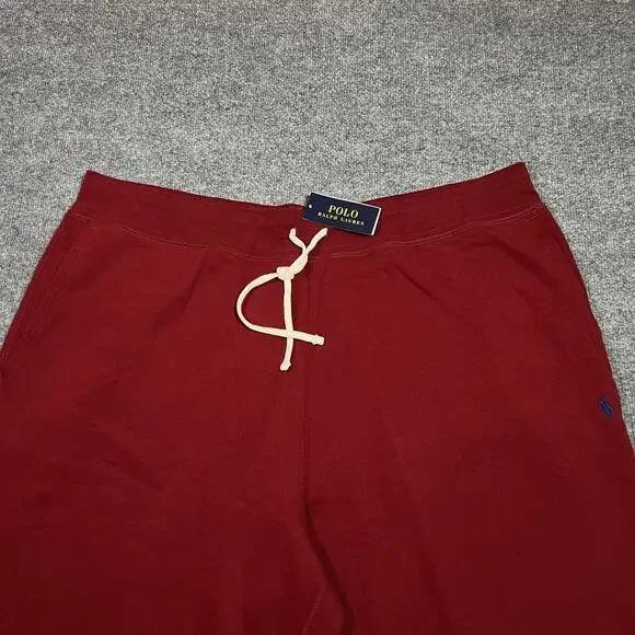 Polo Ralph Lauren Pants Mens Big 4X Red Fleece Sweatpants Lounge Drawstring - Picture 2 of 13